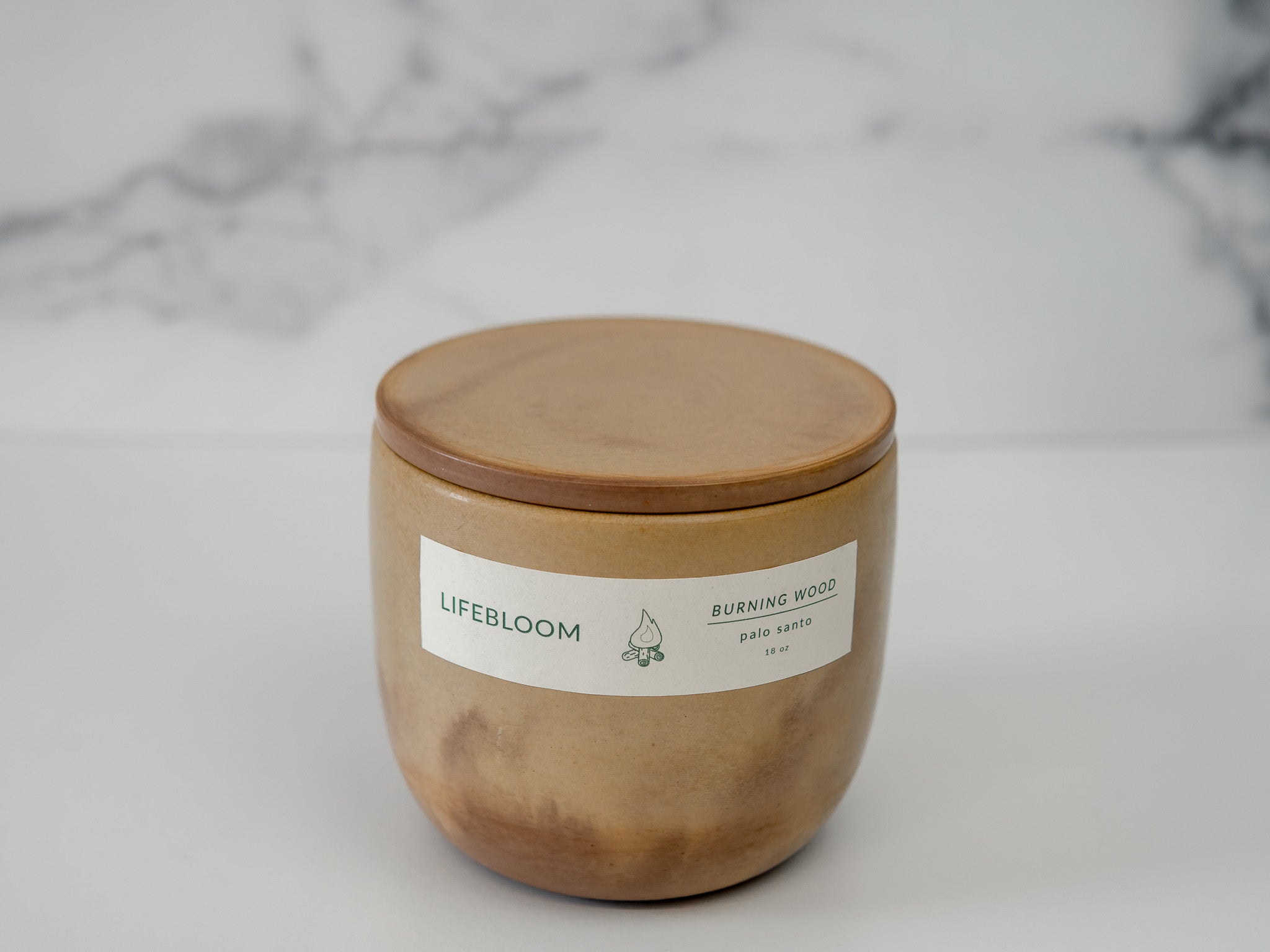 Burning Wood Scented Candle