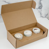 Frosted Candle Trio Set