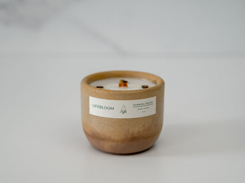 Burning Wood Scented Candle