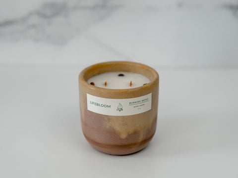 Burning Wood Scented Candle